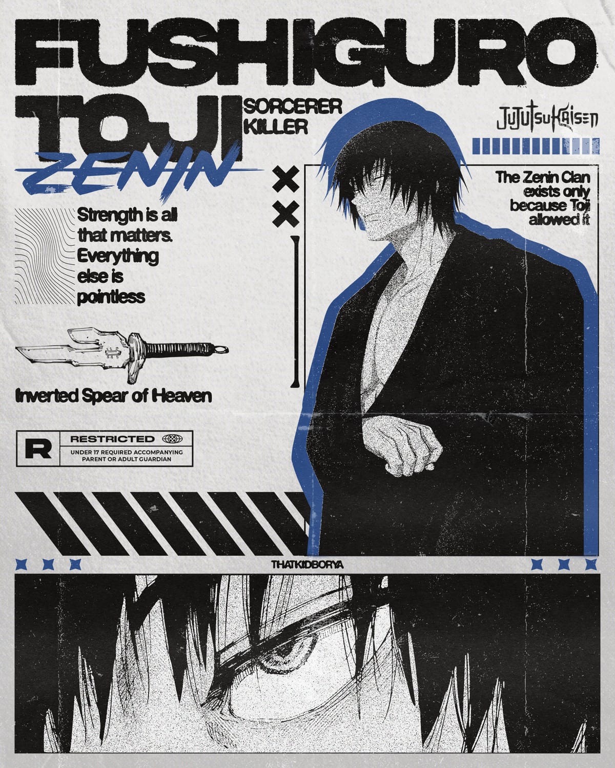 TOJI FUSHIGURO POSTER | JUJUTSU KAISEN