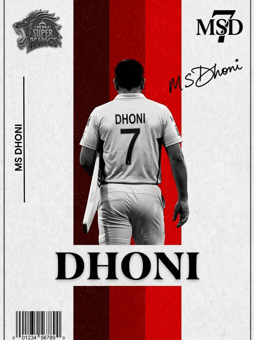 Mahendra Singh DHONI ( MS Dhoni) wall poster