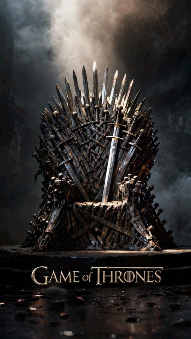 Game of Thrones Iron Throne Poster - Epic Fantasy TV Series Art