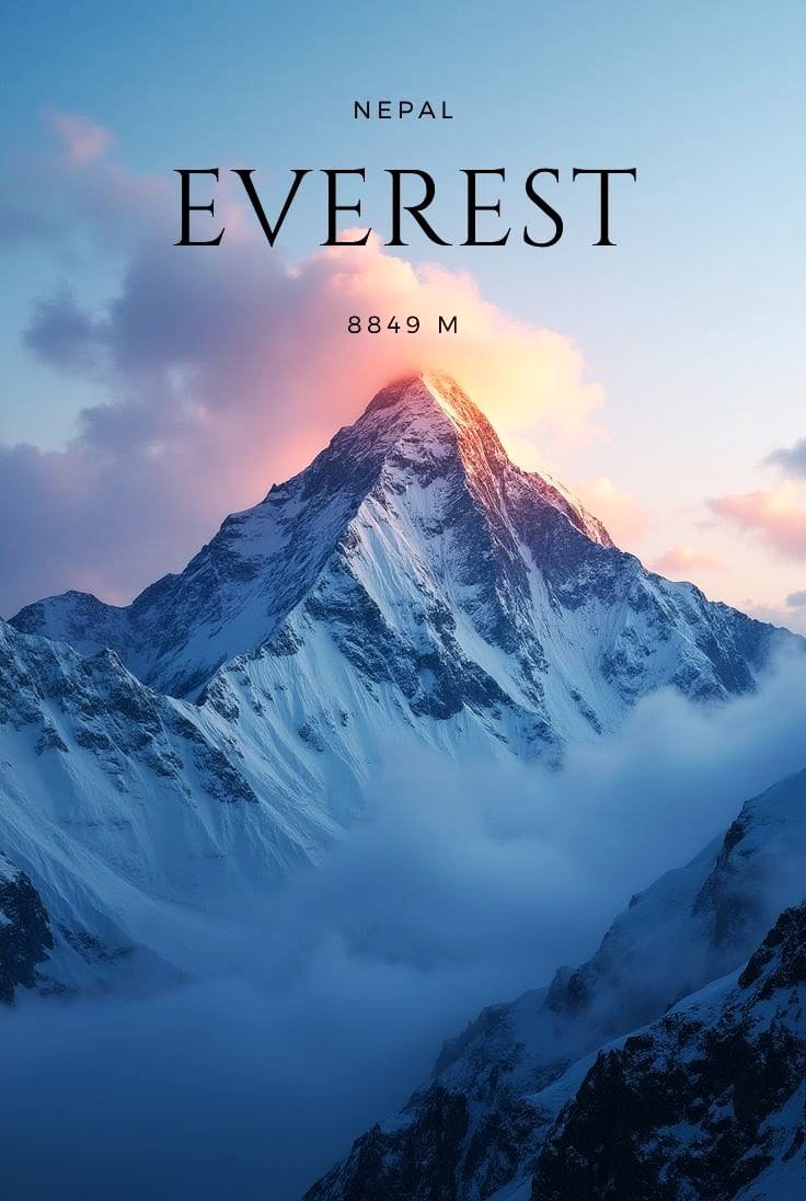Mount Everest 8849 Meters, Nepal.