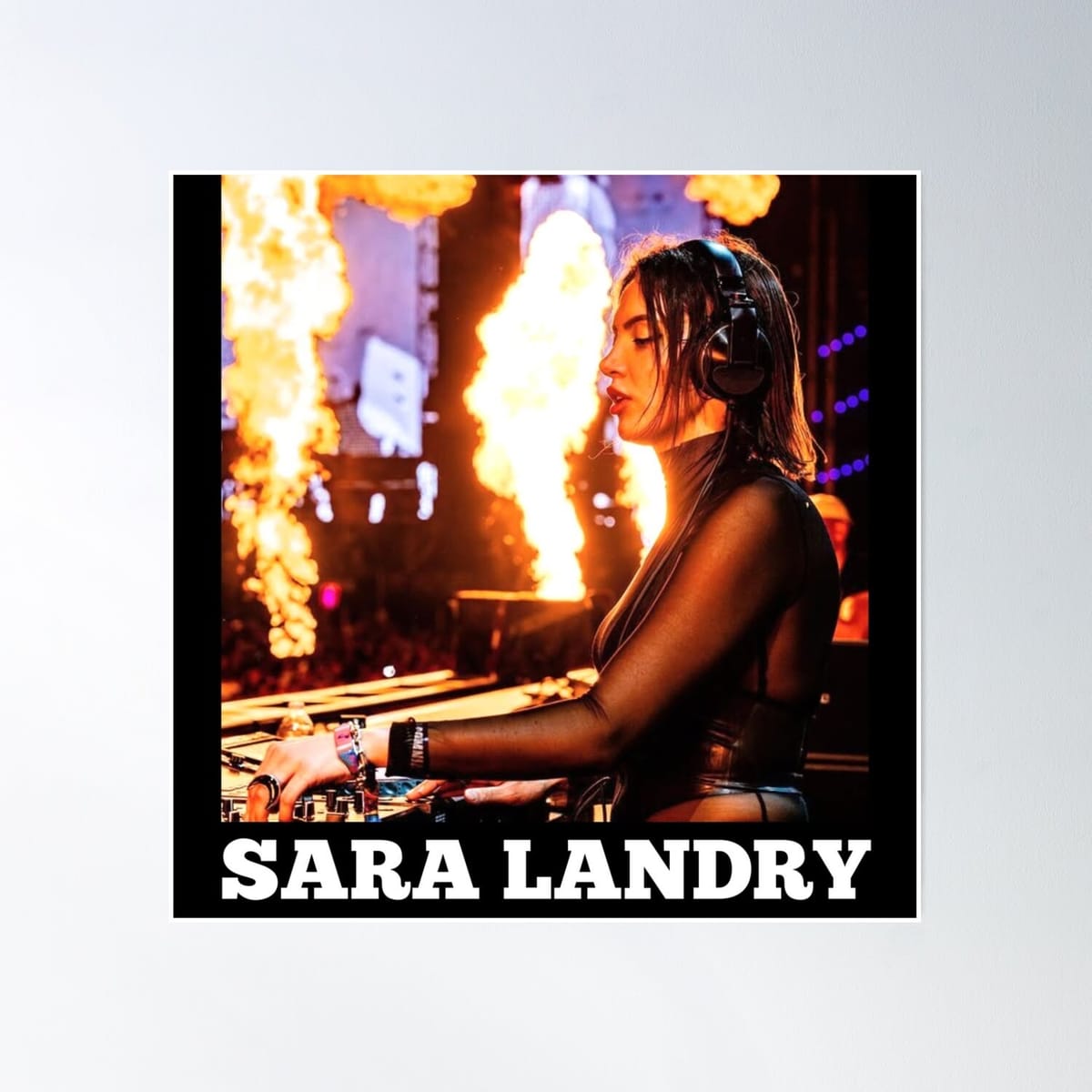 Sara Landry Hard Techno Dj Rave Poster