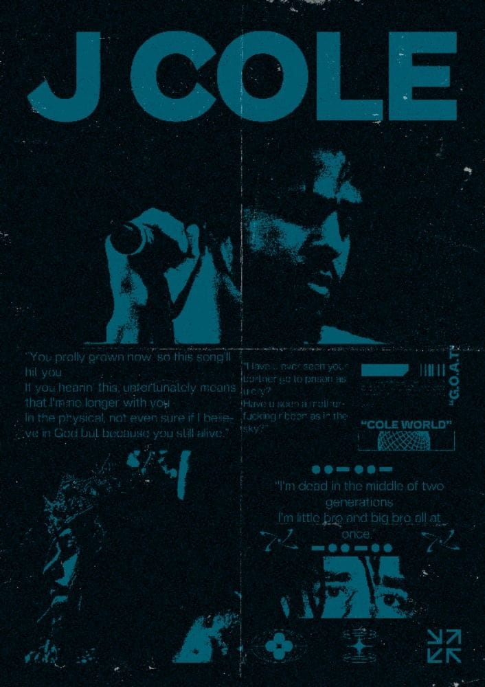 J cole Póster Brutalista