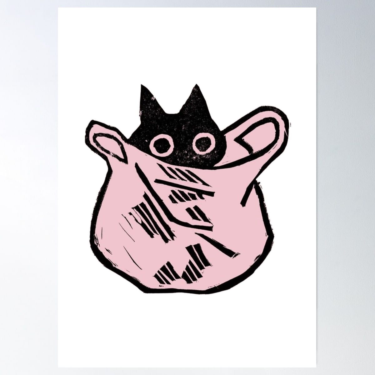Cat In A Bag Poster