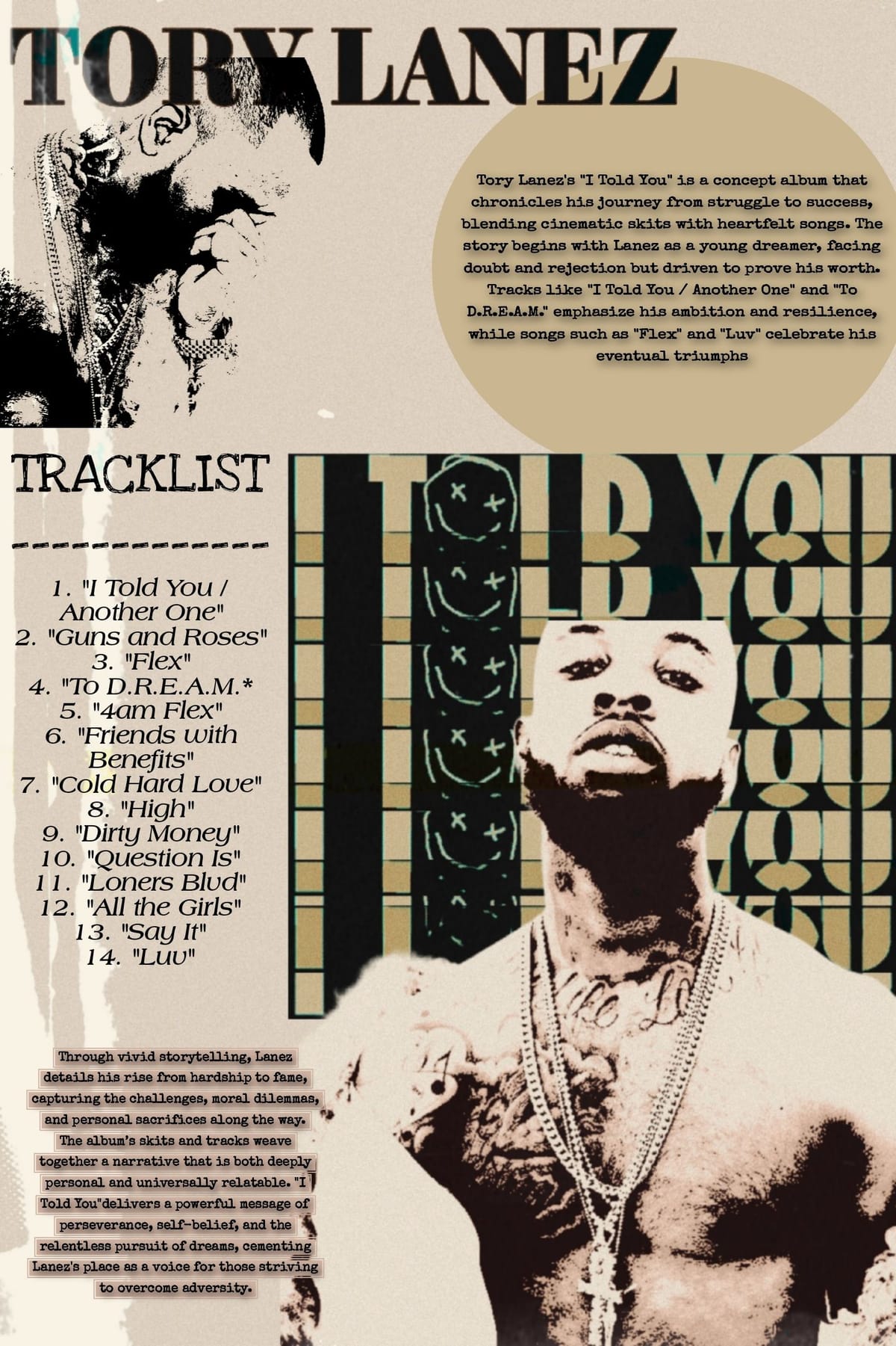 tory lanez "i told you" poster