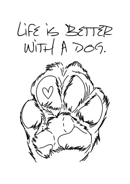 Best Dog Poster Life With A Dog - Cool Posters For All