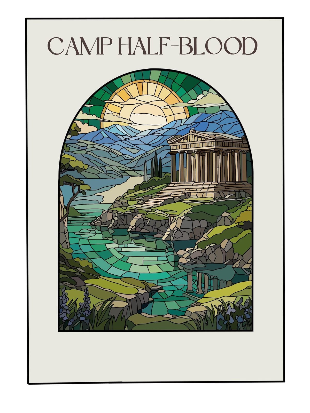 Camp Half-Blood Digital Print | Percy Jackson Wall Art | Greek Mythology Poster | Printable Camp Half Blood Decor | Bookish Gift