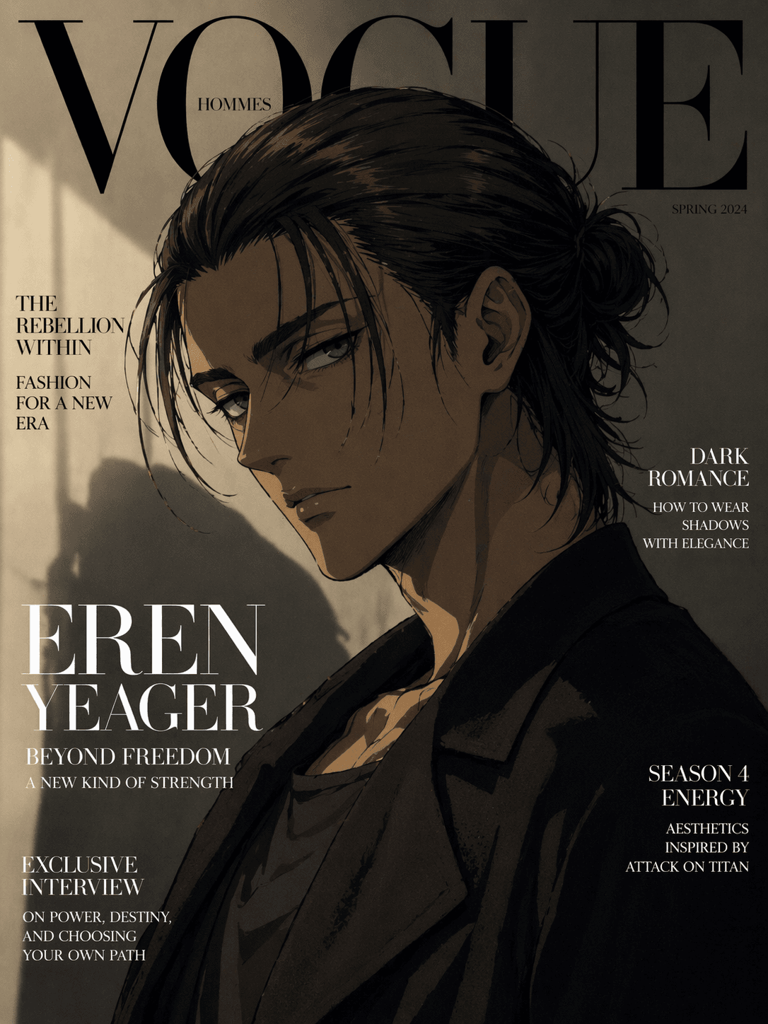 Eren Yeager Season 4 aesthetic | anime fashion edit | dark anime vibes | Attack on Titan art