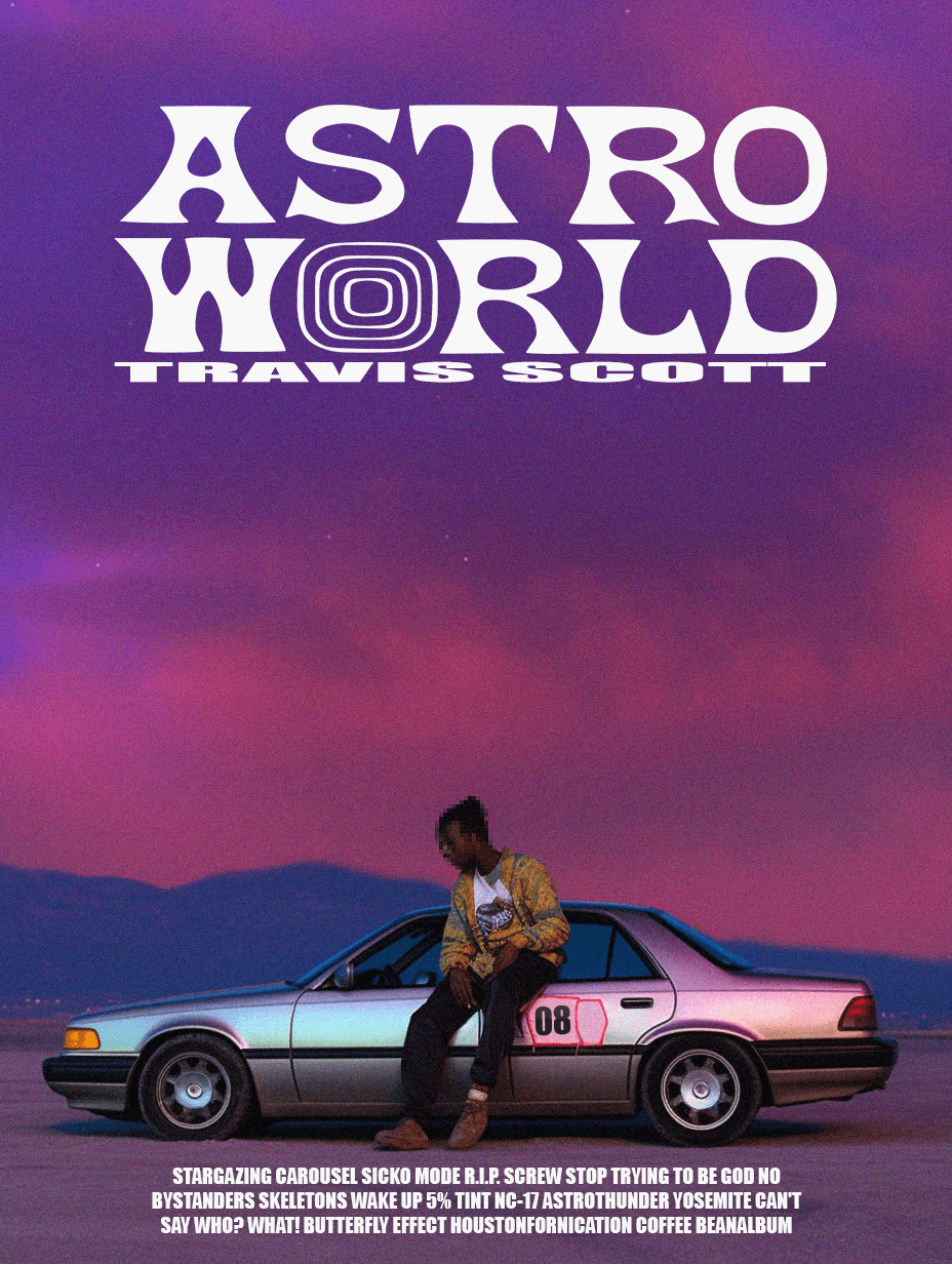 ASTROWORLD Poster 4K Download Travis Scott Album Wallpaper