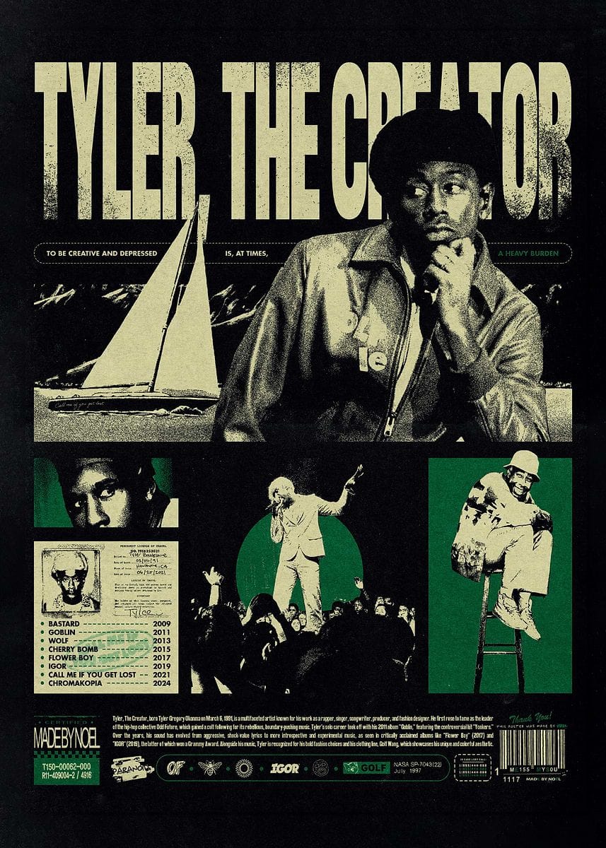 Tyler, The Creator - Chromakopia Color Palette Poster