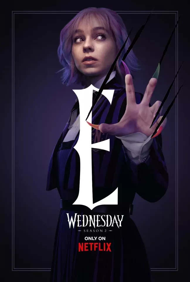 2025 Wednesday Season 2 Movie Poster Jenna Ortega The Addams Family