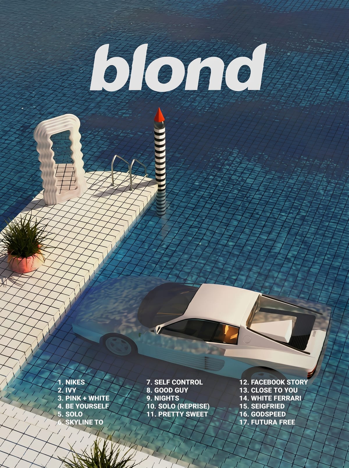Frank Poster Ocean Music Album Blond Cover Poster
