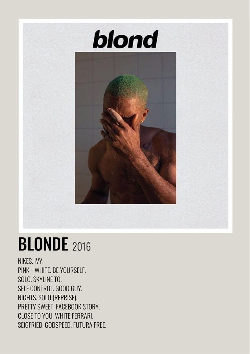 Blonde music poster