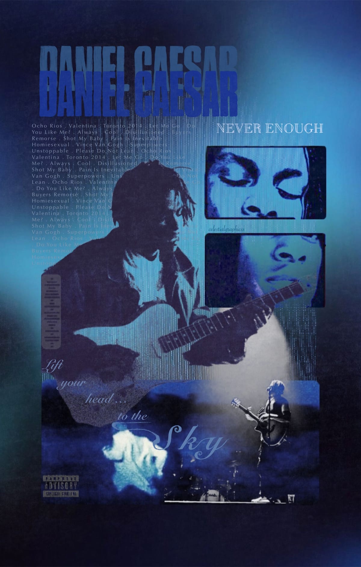 Daniel Caesar album poster (Never Enough) graphic design poster
