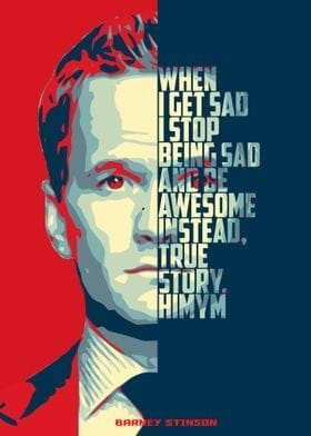 Metal Poster Barney Stinson Quotes