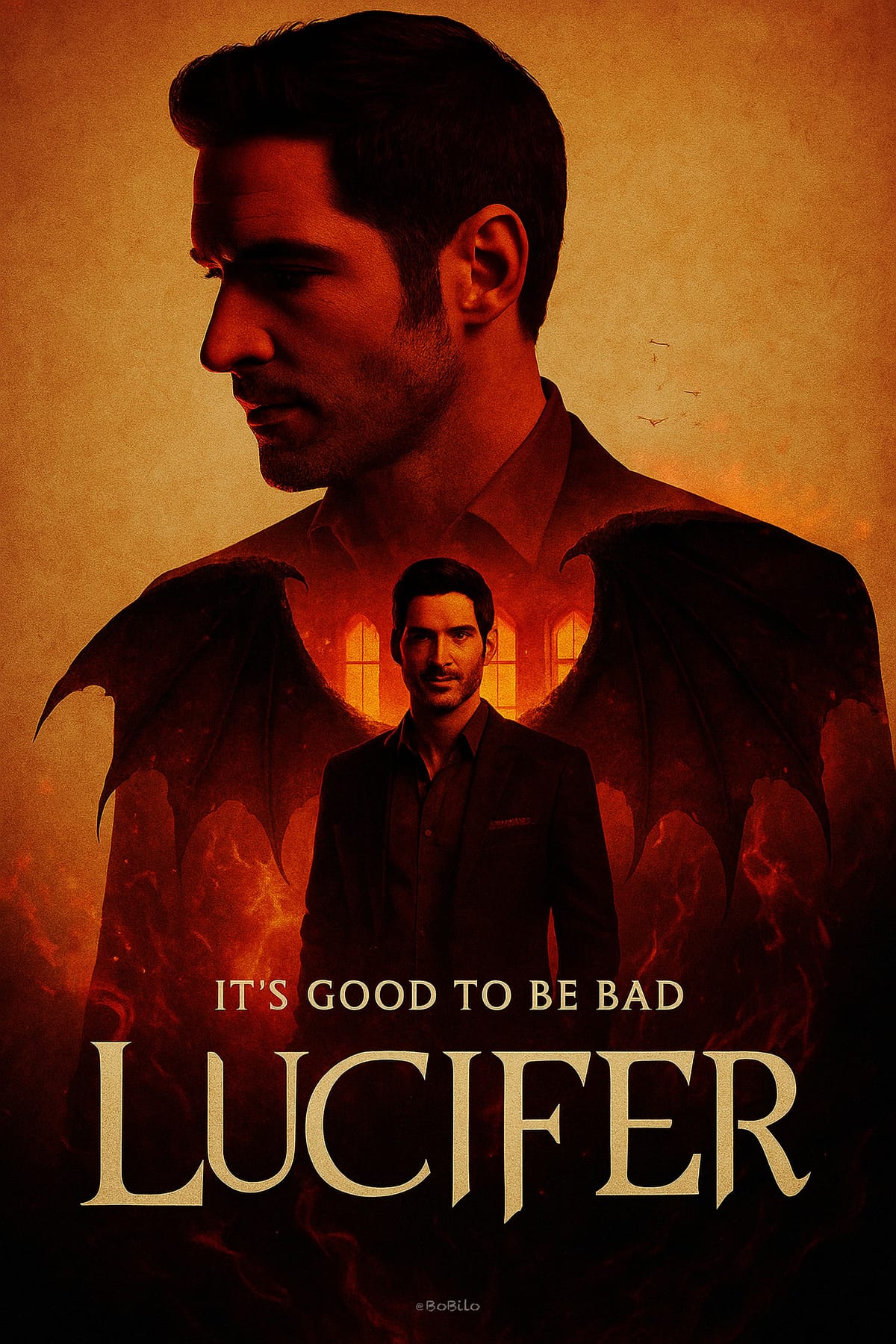 Lucifer Poster №2 – Fire, Temptation, and the Devil in a Suit