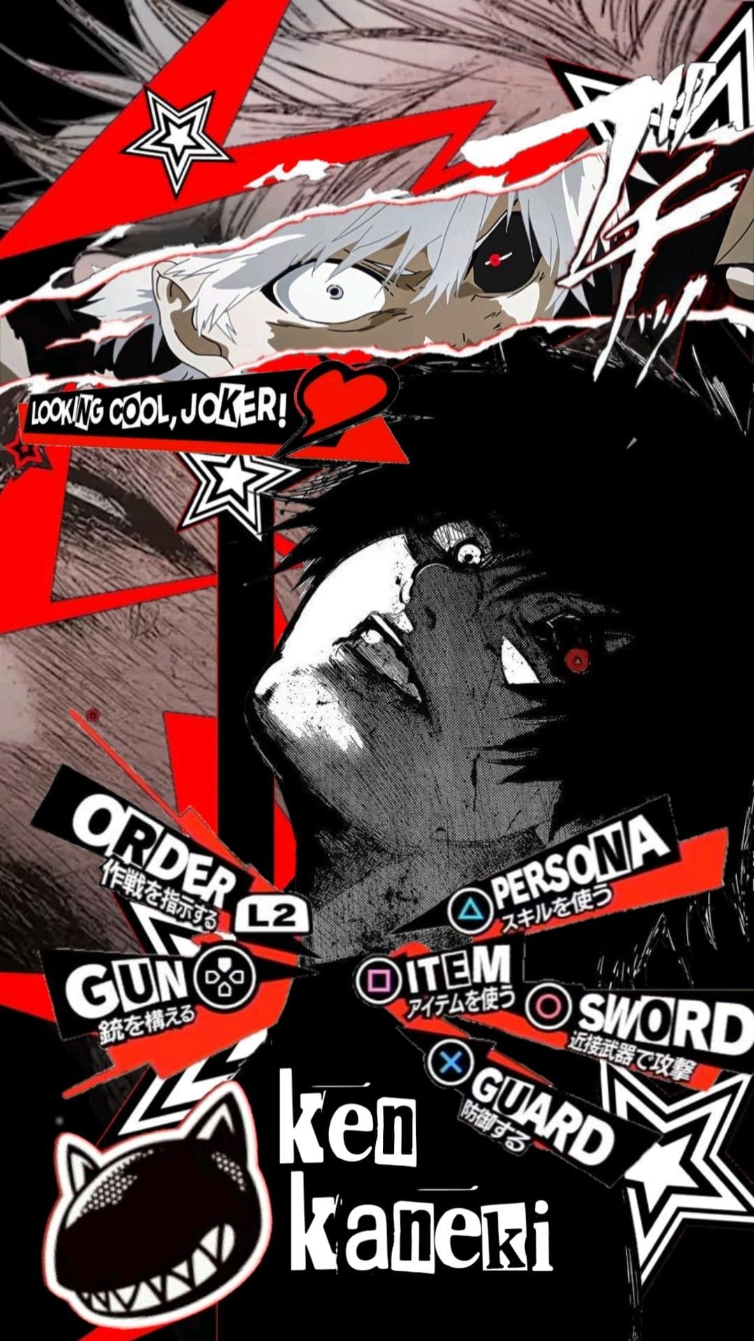 kaneki with persona 5 style