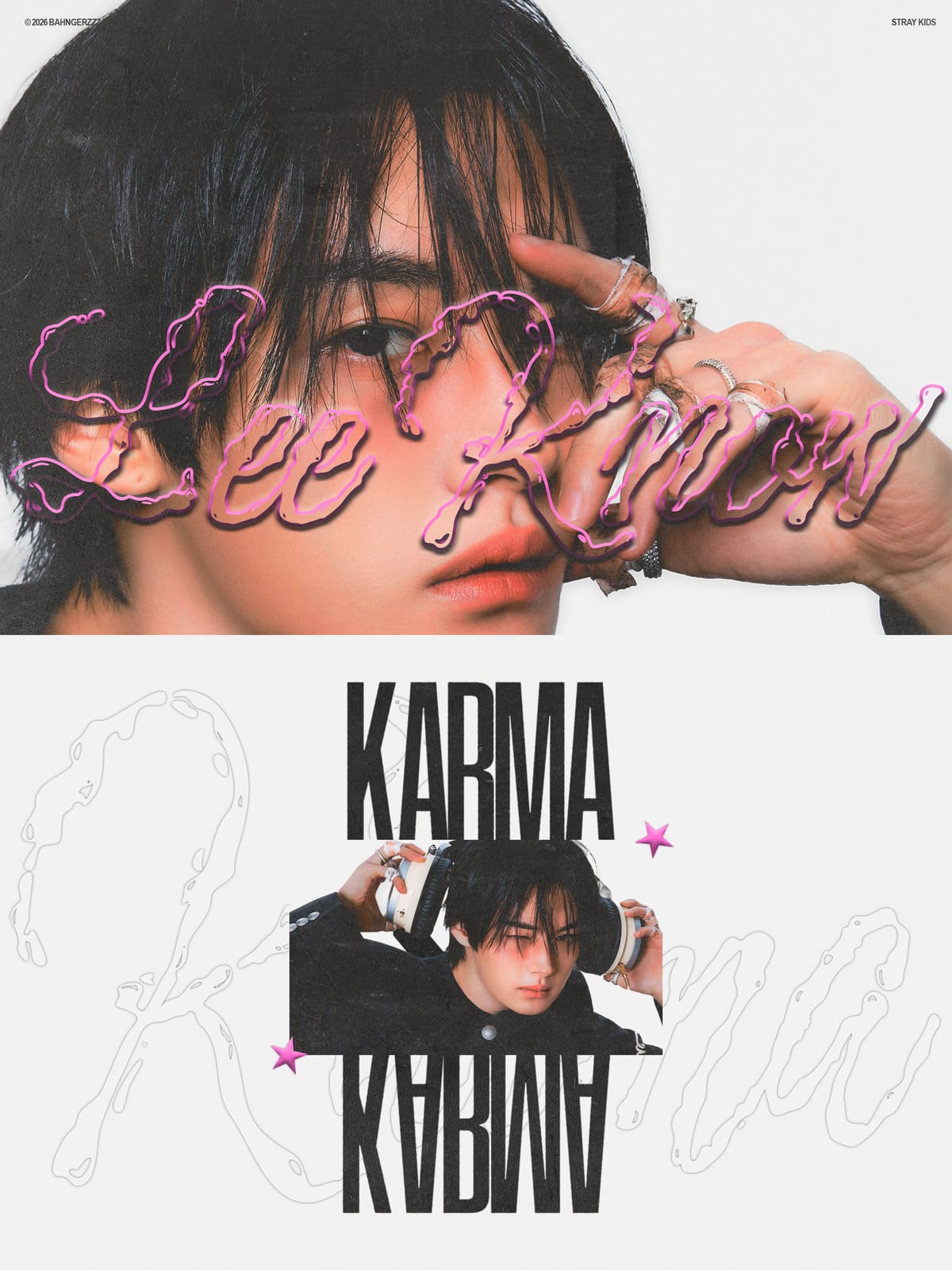 LEE KNOW STRAY KIDS KARMA POSTER DESIGN