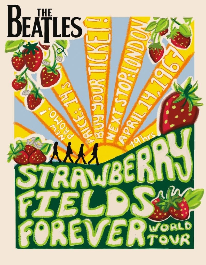 STRAWBERRY FIELDS FOREVER THE BEATLES POSTER