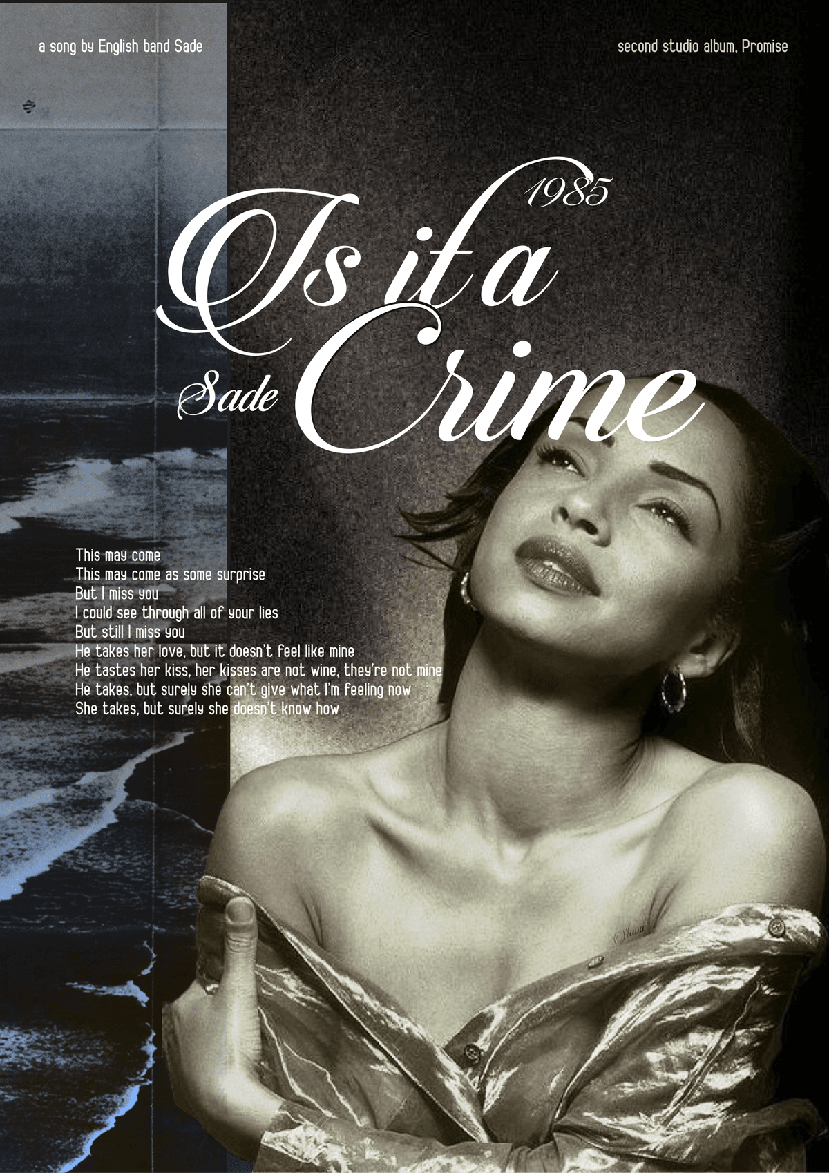 Sade. Is it a crime. Fan poster