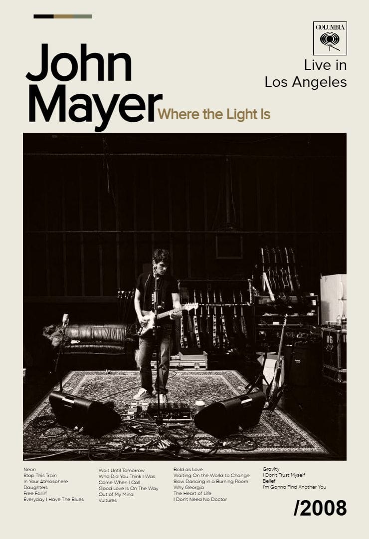 John Mayer Poster - Where the Light Is