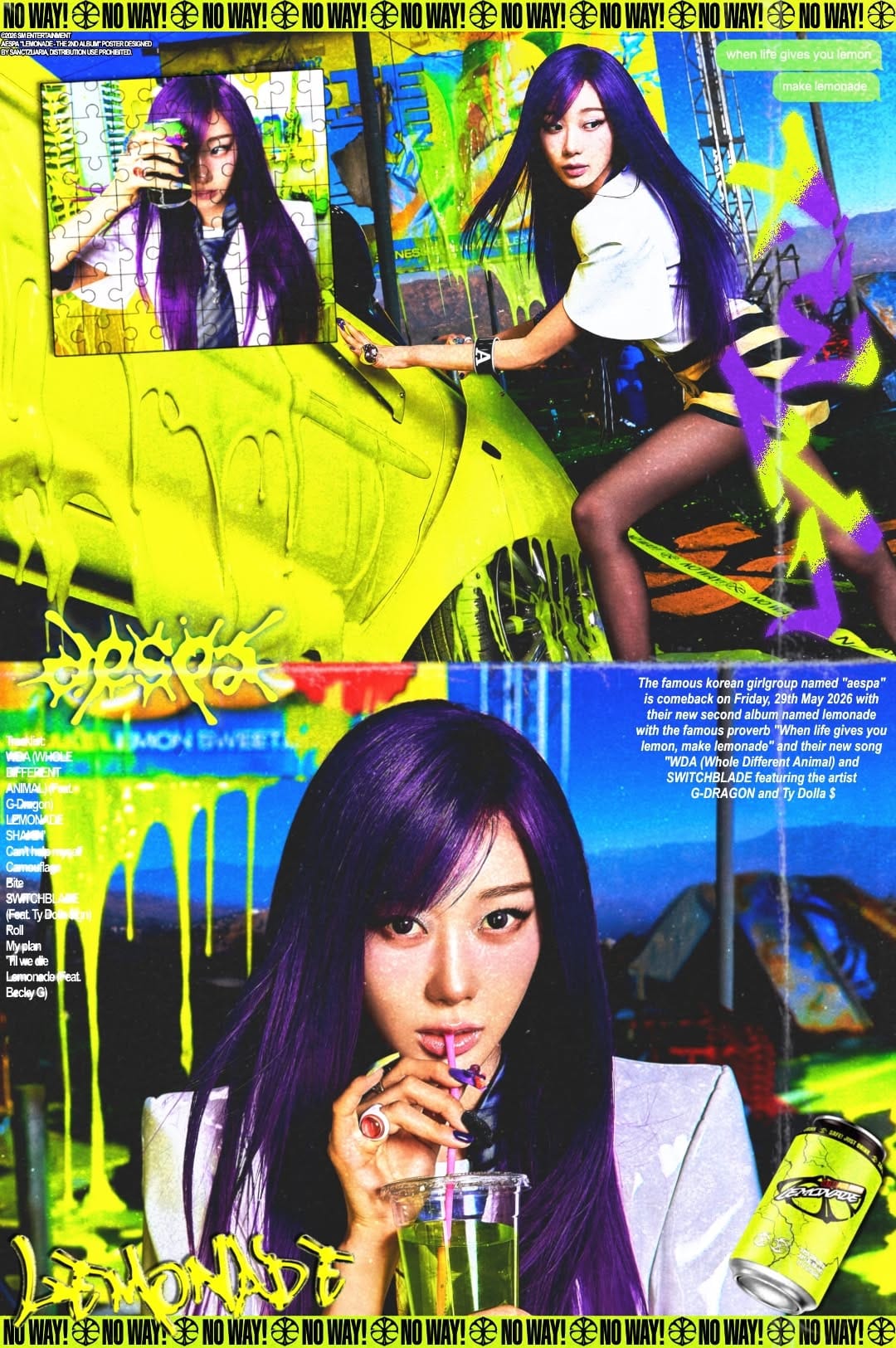 aeri uchinaga (giselle) aespa lemonade poster