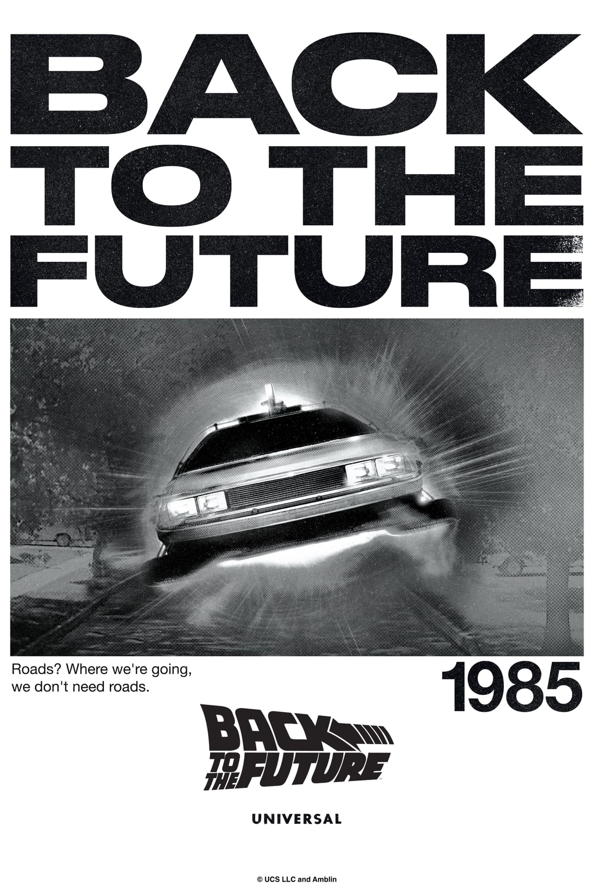 Back To The Future Where We're Going  We Don't Need No Roads Poster
