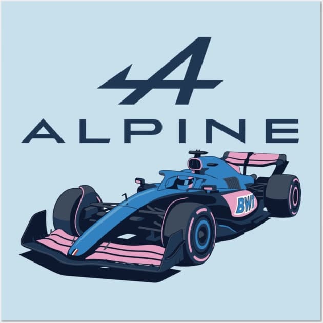 Alpine F1 Car 2026 Illustration Poster