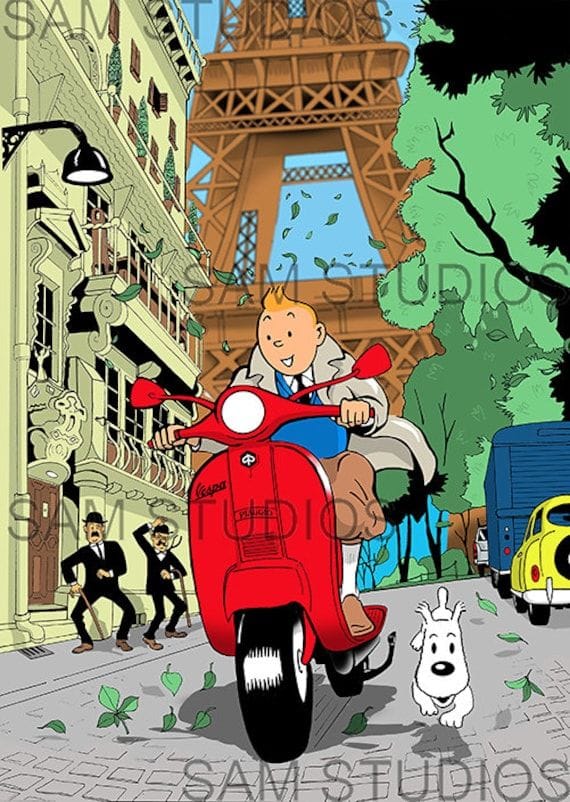 Tintin - Hergé Homagé - Vespa