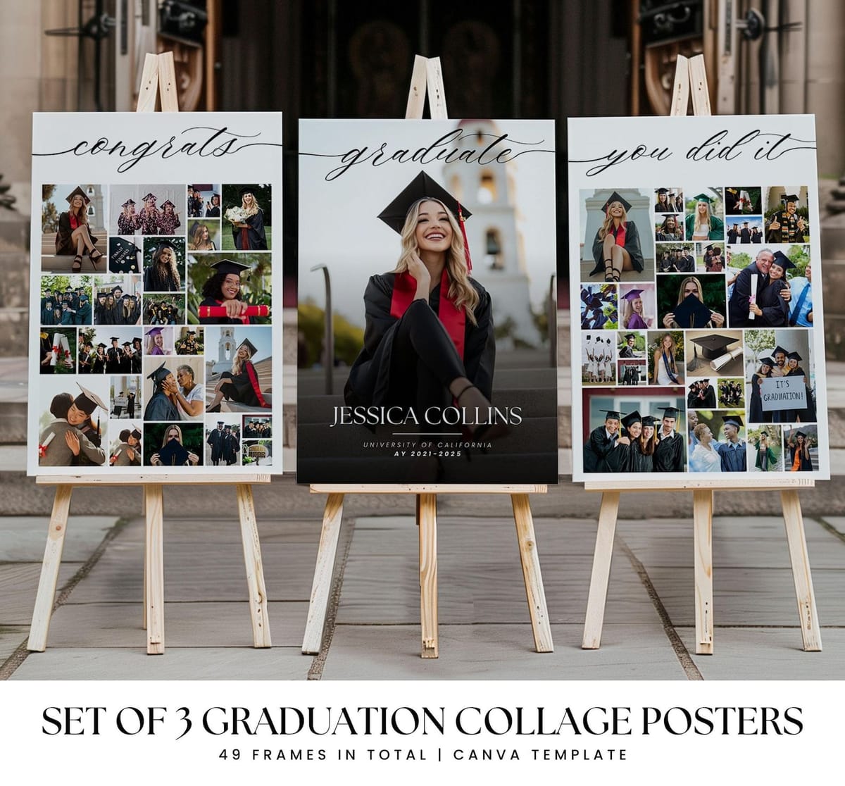 Graduation Photo Collage Display Posters Template Canva, Senior Party Appreciation Board Decor, Class of 2026 Grad Milestone Keepsake Gift - Etsy