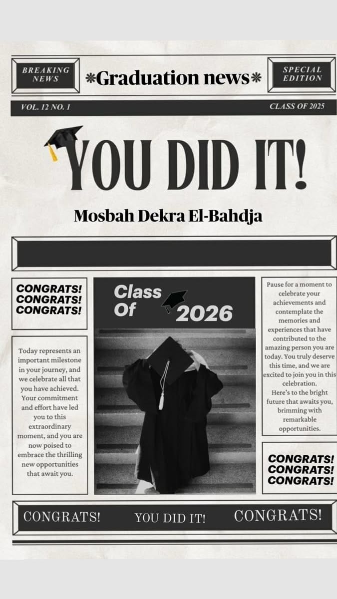 Graduation poster