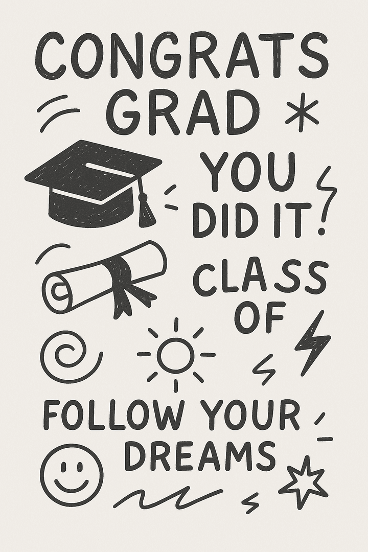 10 DIY Graduation Poster Ideas - Susie Harris Blog