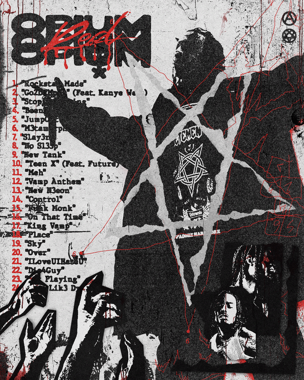 OPIUM - Playboi Carti. Whole Lotta Red Artwork, Wallpaper, Poster