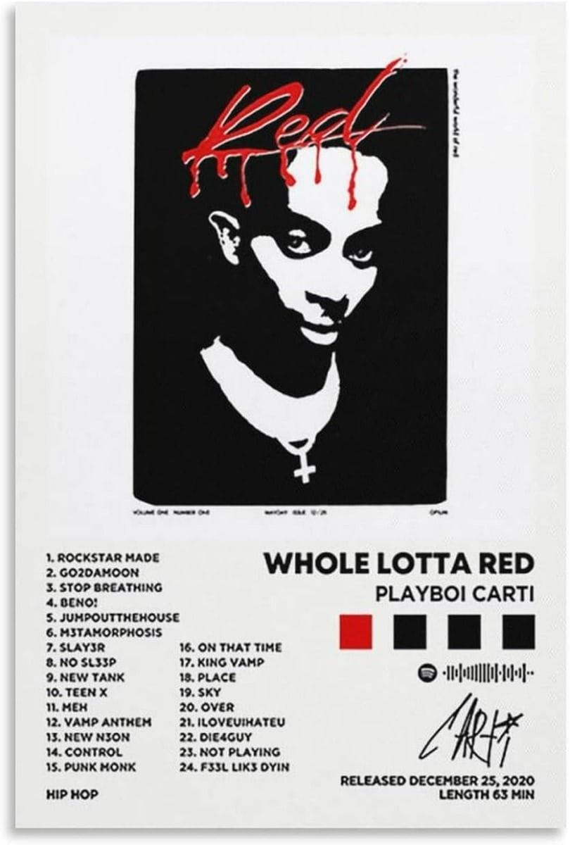 Playboi Carti - Whole Lotta Red Album Cover poster