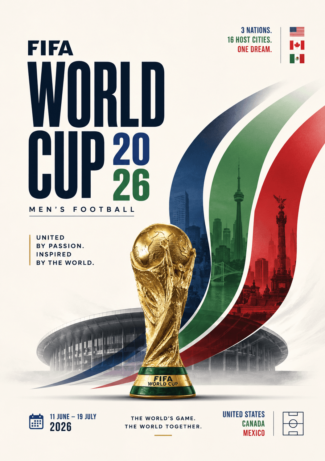 World Cup 2026 Creative Poster | FIFA Tournament Design | Football Related Graphic designs