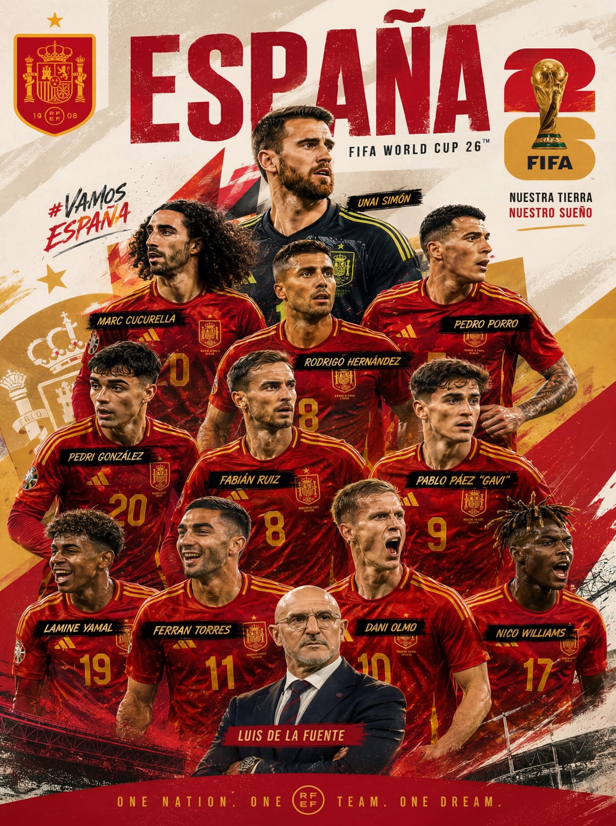 Spain FIFA World Cup 2026 Poster Design 🇪🇸🔥