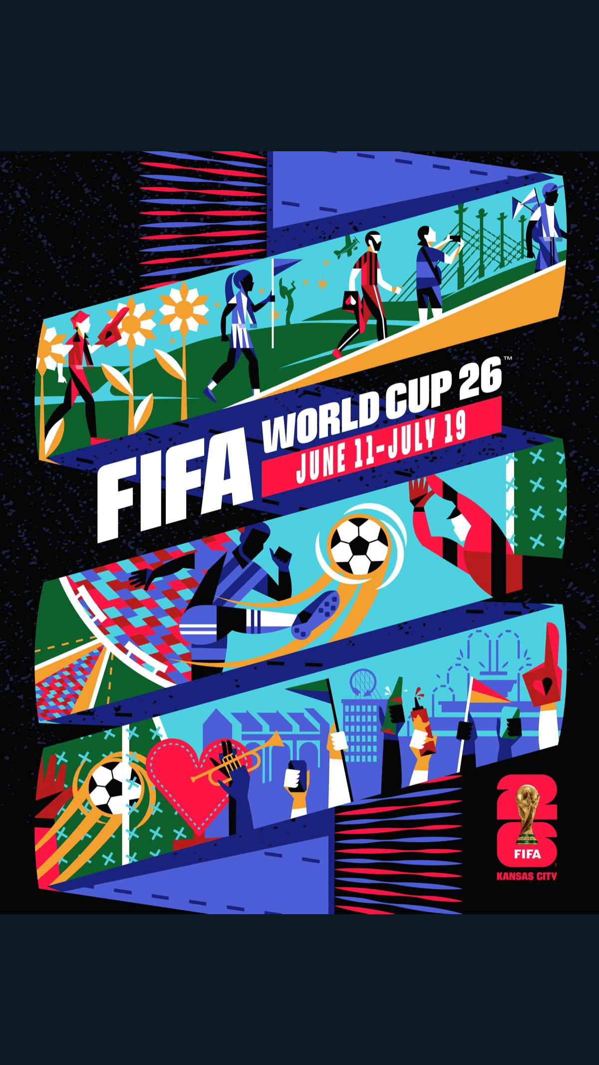Official FIFA World Cup 26™ Kansas City Host City Poster