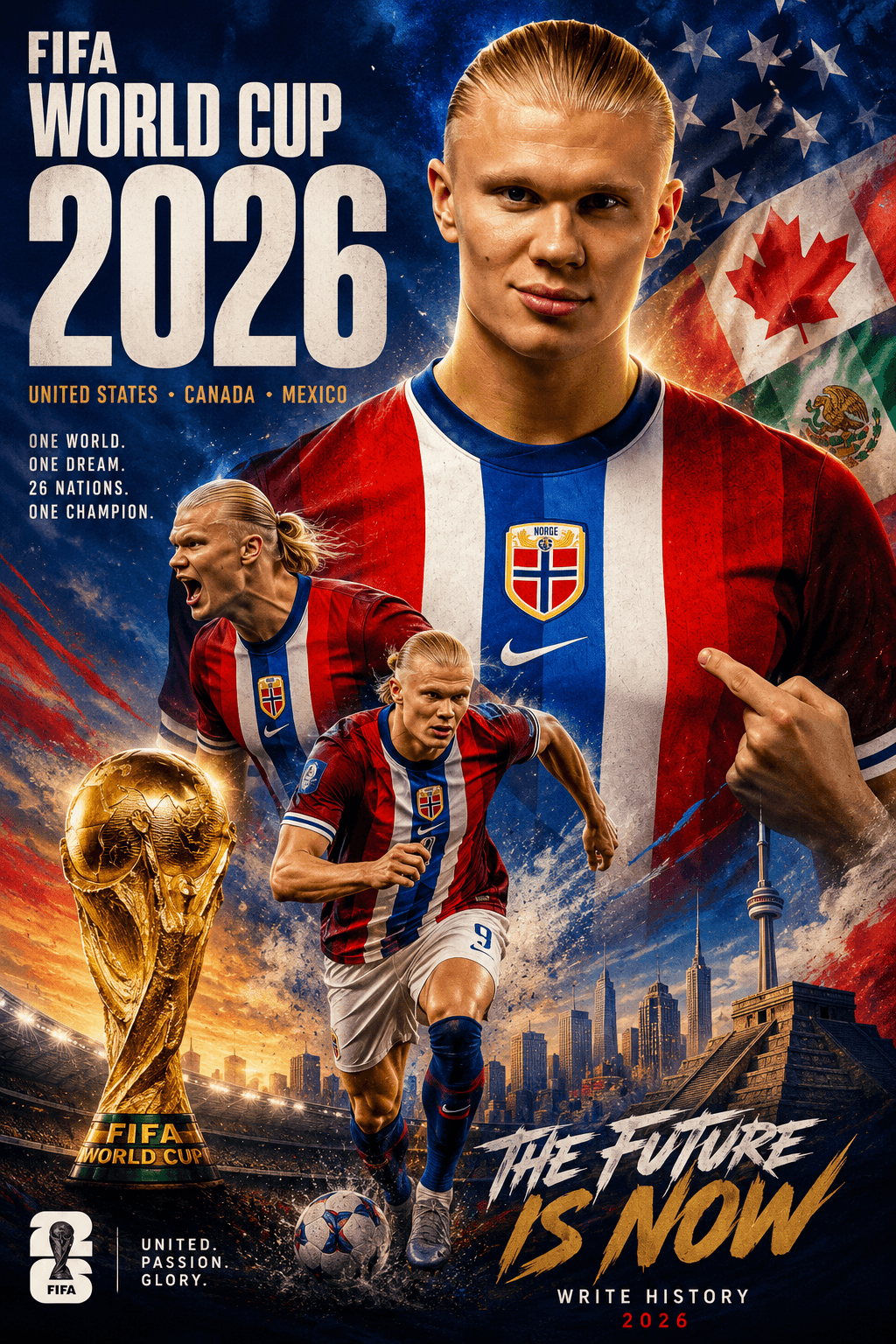 Erling Haaland Norway Concept Poster | 2026 FIFA World Cup Edit
