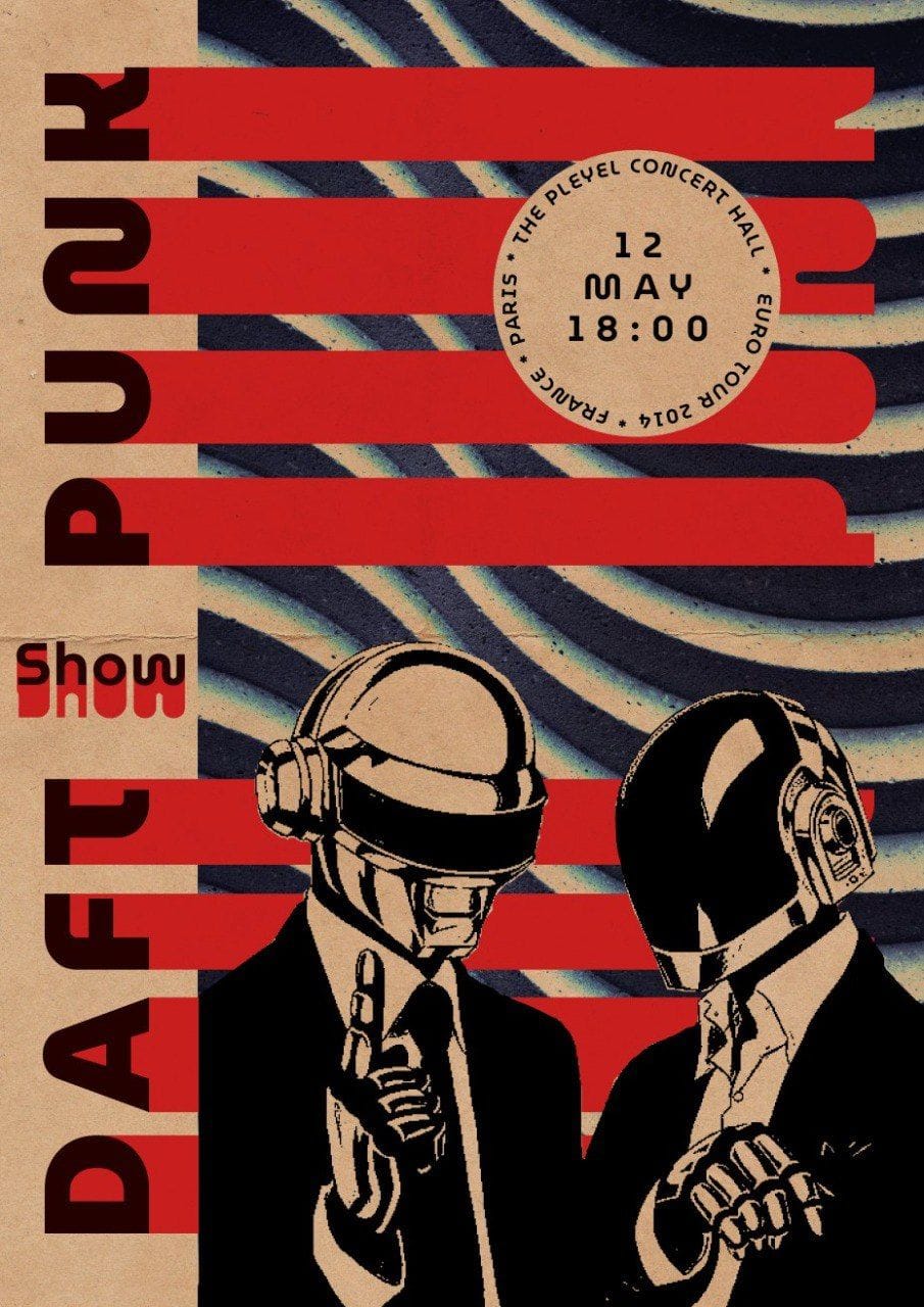daft punk retro poster 🧷