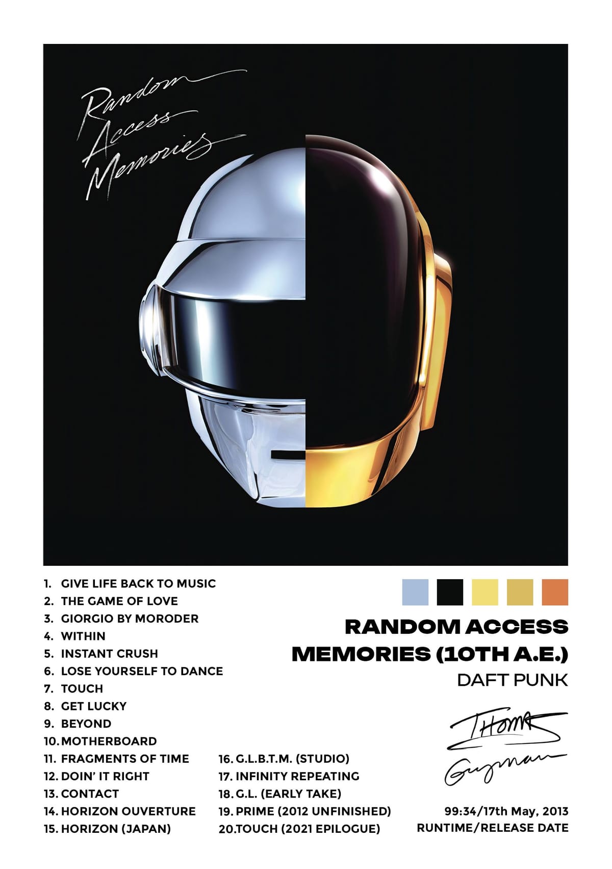 Daft Punk = Random Access Memories - album poster