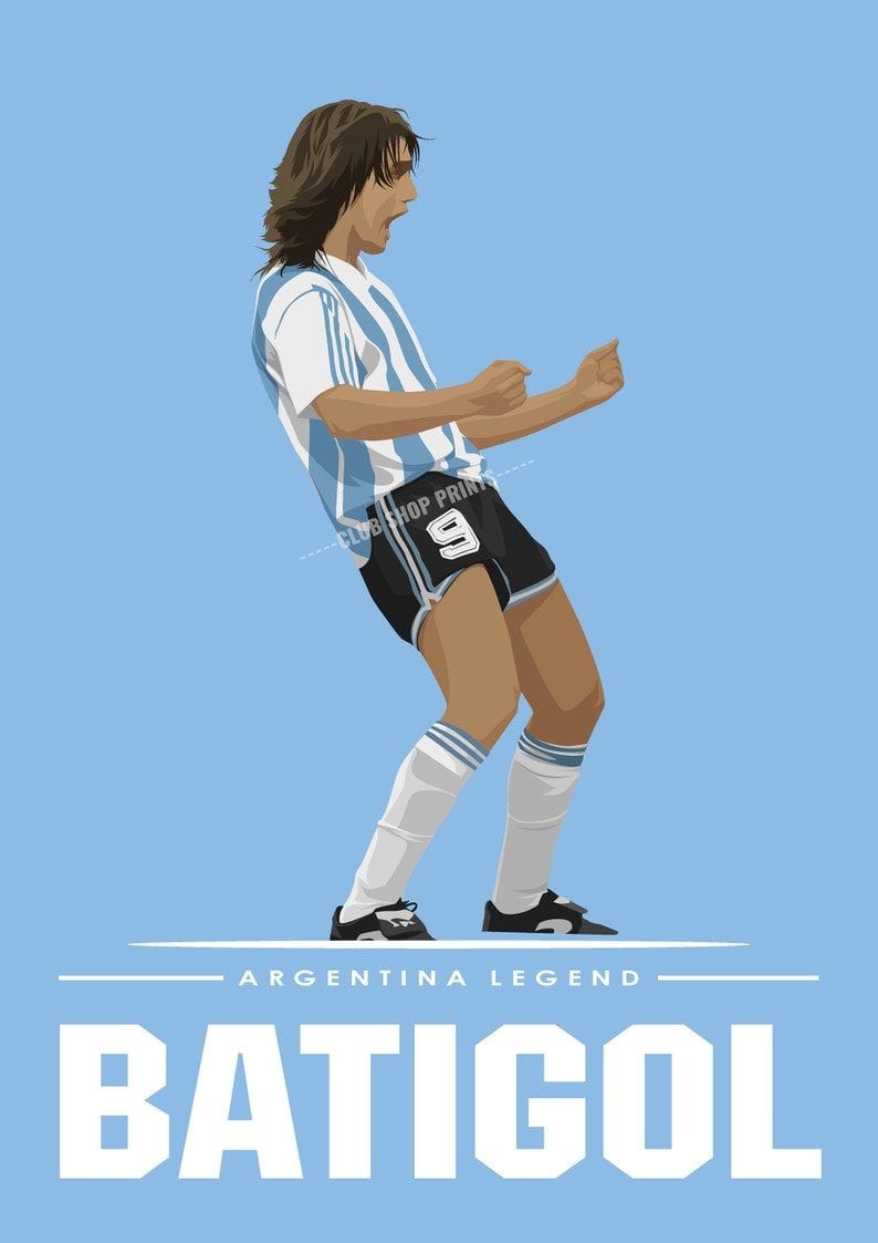 Gabriel Batistuta Argentina Art Print - Etsy