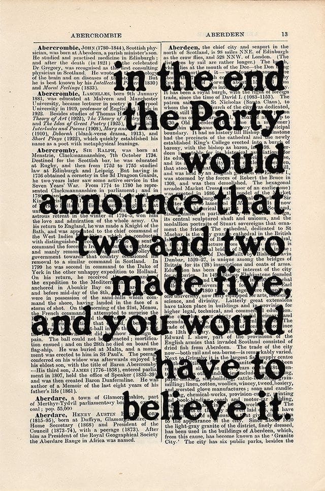 George Orwell poster