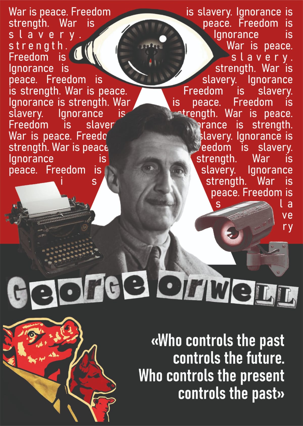 George Orwell image poster