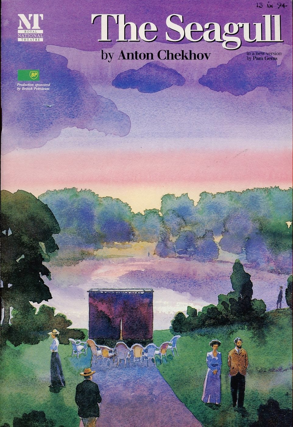 The Seagull by Anton Chekhov 1994 NT National Theatre Programme refb1169