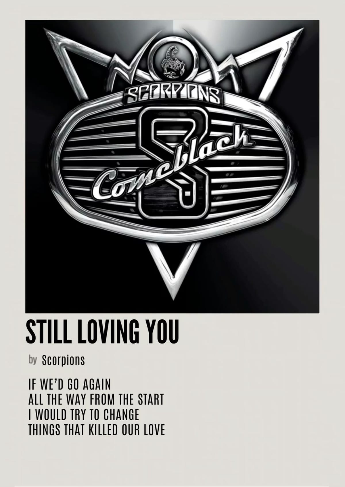 scorpions - still loving you polaroid poster