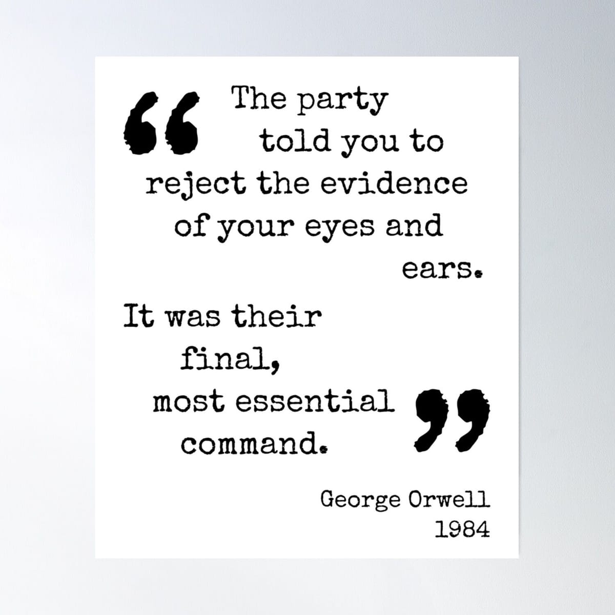George Orwell - 1984 Poster