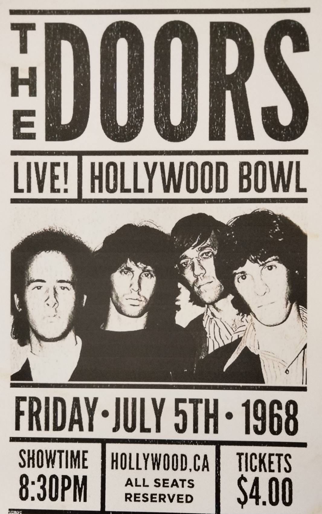 DOORS concert poster laminated print