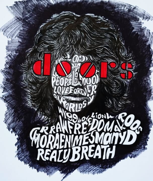 TypographyArt1 "The doors- Jim Morison"