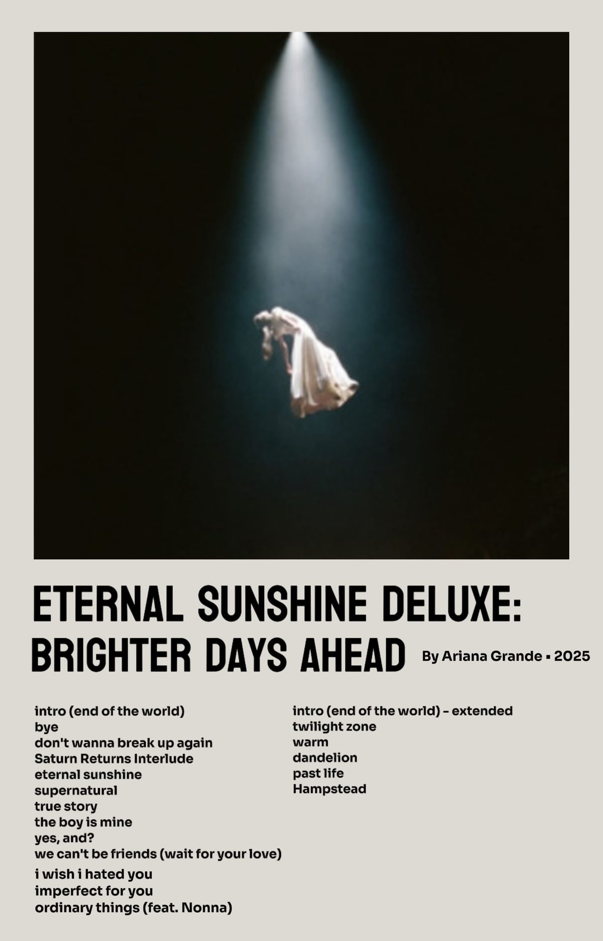 eternal sunshine deluxe: brighter days ahead - Ariana Grande