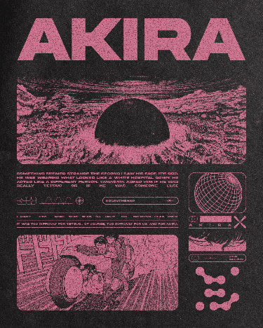 Akira brutalism poster