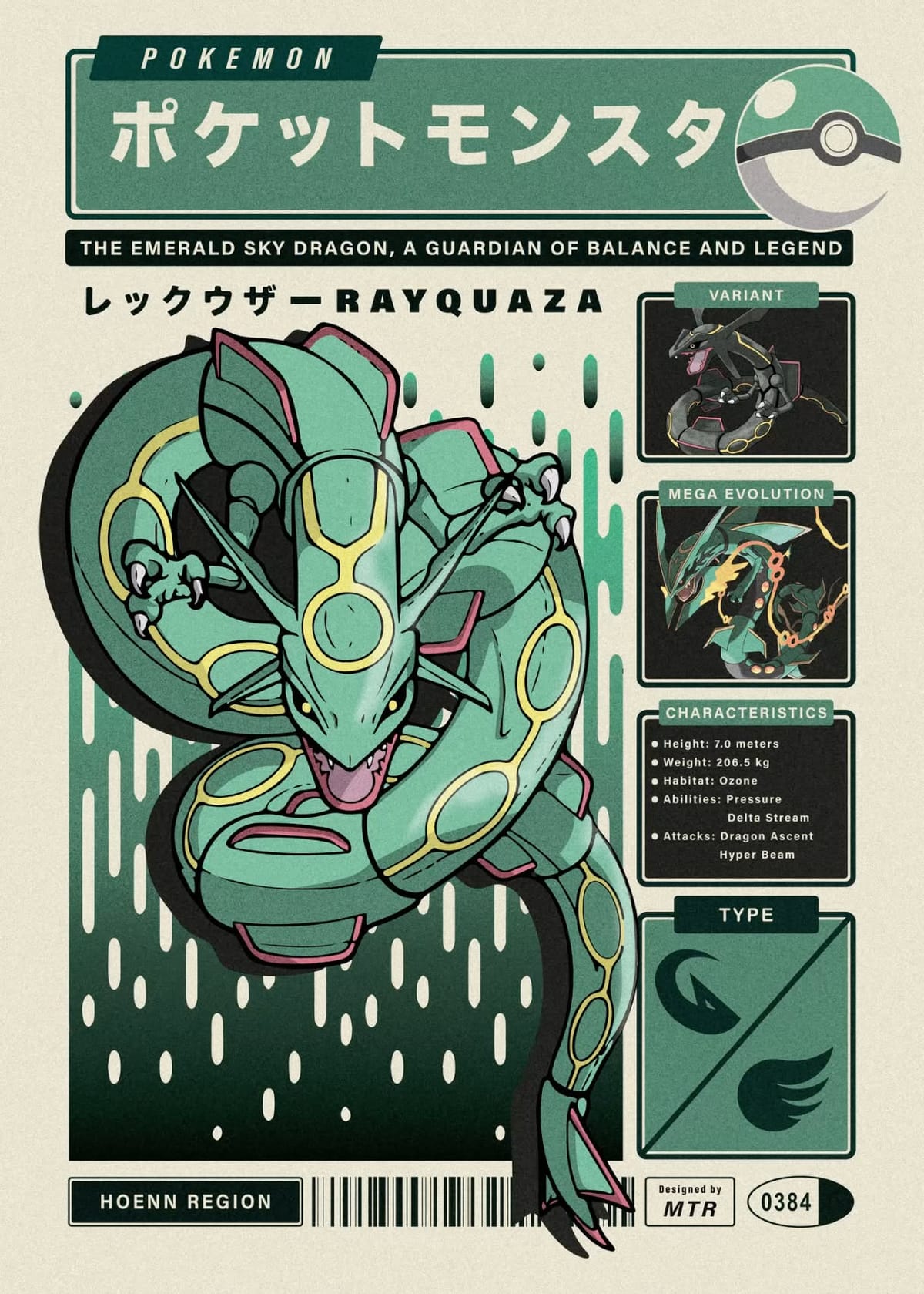 Rayquaza Poster 🐍❇️✳️